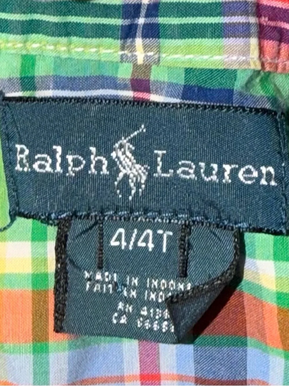 Ralph Lauren Toddler Boys Size 4T Oxford Button Down Short Sleeve Shirt